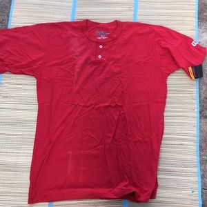 Wilson Men's 2 Button T-Shirt Red XXL